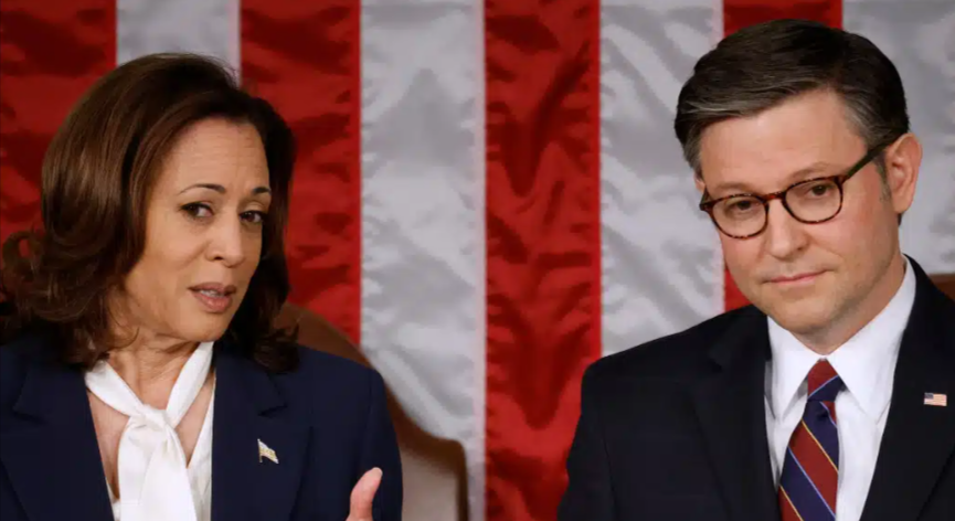 Speaker Johnson Rips Harris For Skipping Netanyahu Speech to Congress