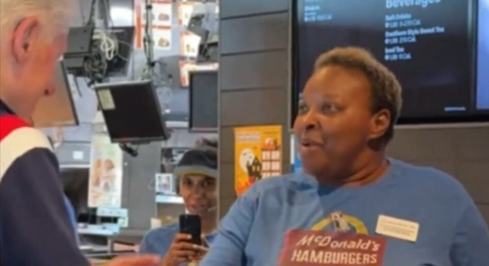 McDonald’s Worker Appears To Mistake Bill Clinton for Biden