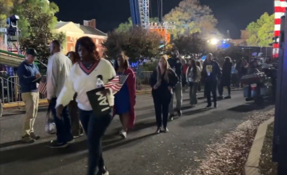 Watch: Dazed Kamala Harris Supporters File Out of Election Night Party Early