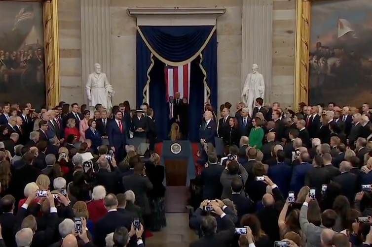 Crowd Erupts as Donald Trump Makes His Inaugural Entrance