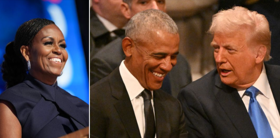 Michelle Obama Snubs Trump a Week After Barack and Donald Laughed It Up Together